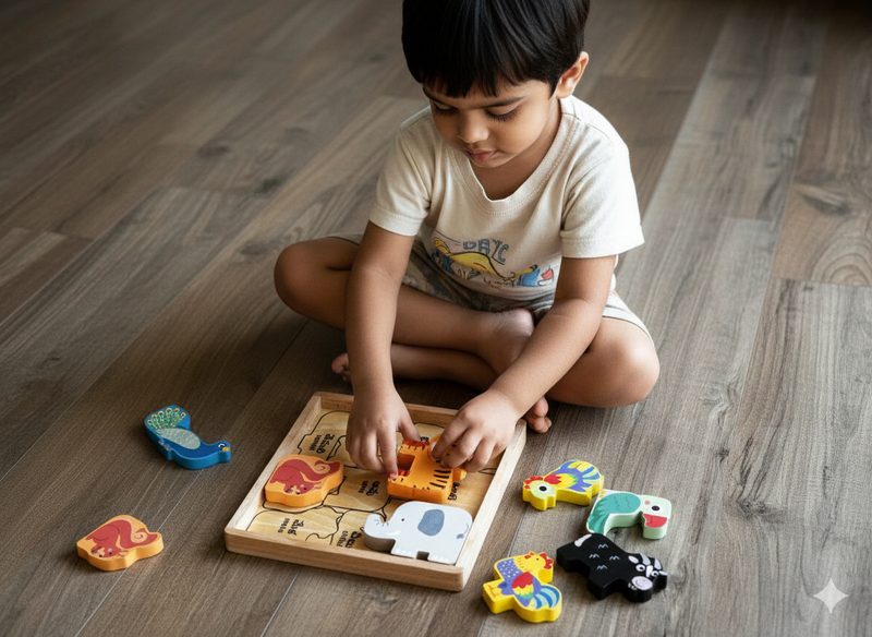Age-appropriate play setup for toddlers ages 1-4
